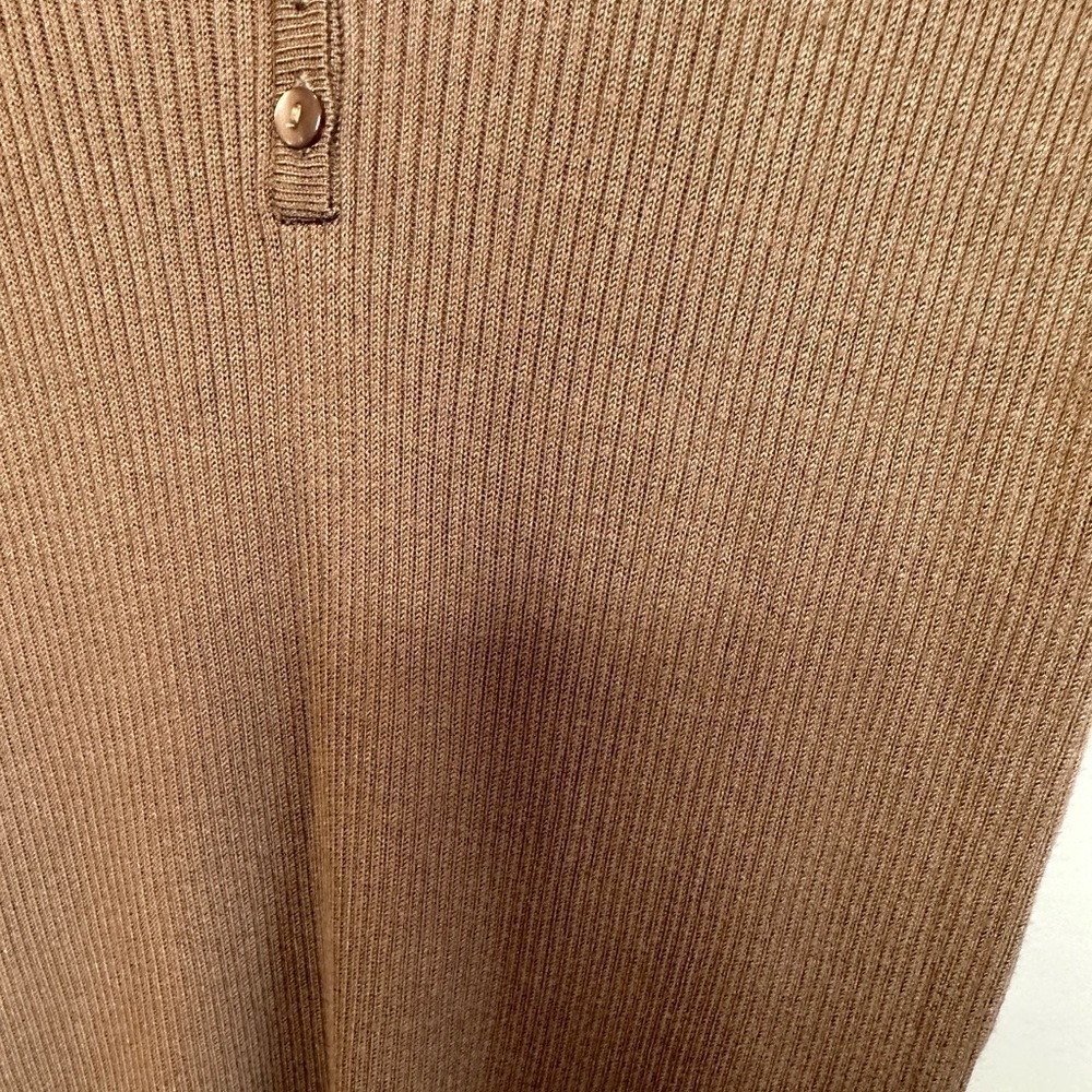 Merona Sweater Vest Womens Knit Ribbed Blouse Top Sz L Sleeveless Stretch Button - Picture 4 of 8